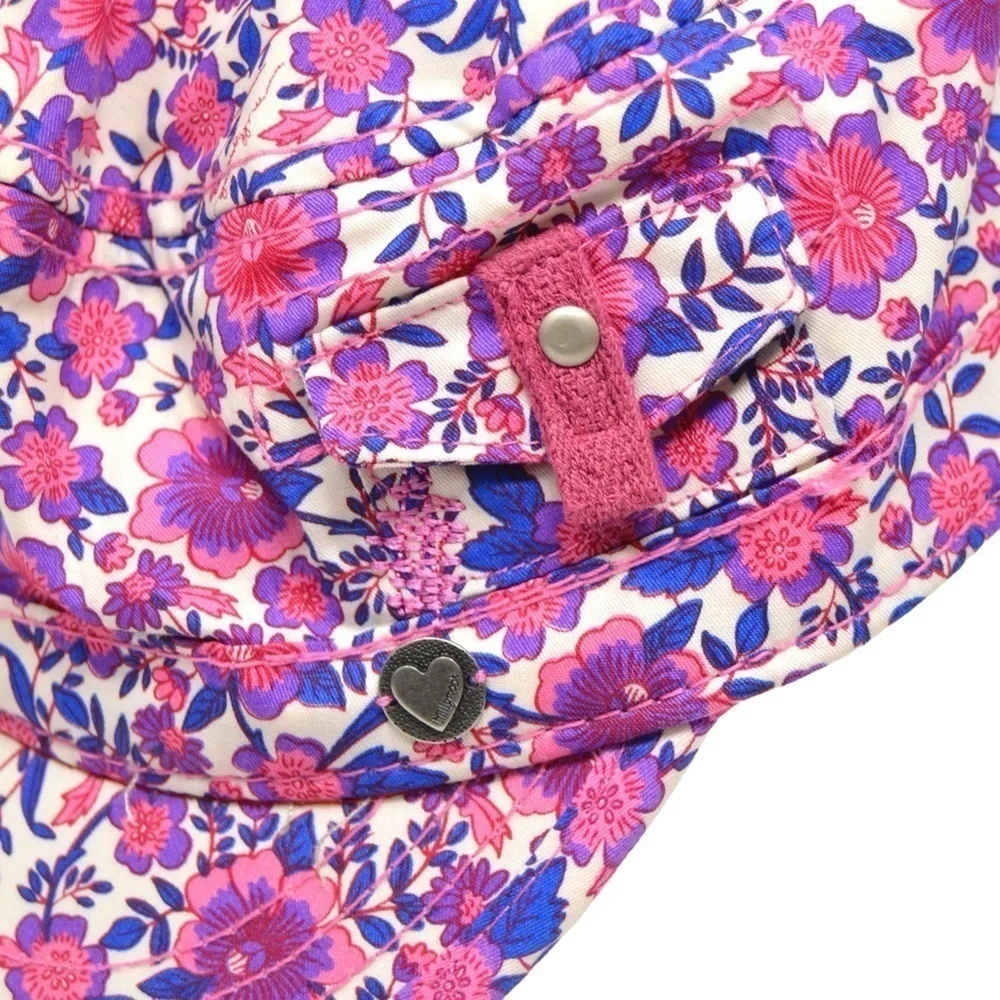 Millymook Girls Mao‎ Cap - Isla Pink Floral OSFM
